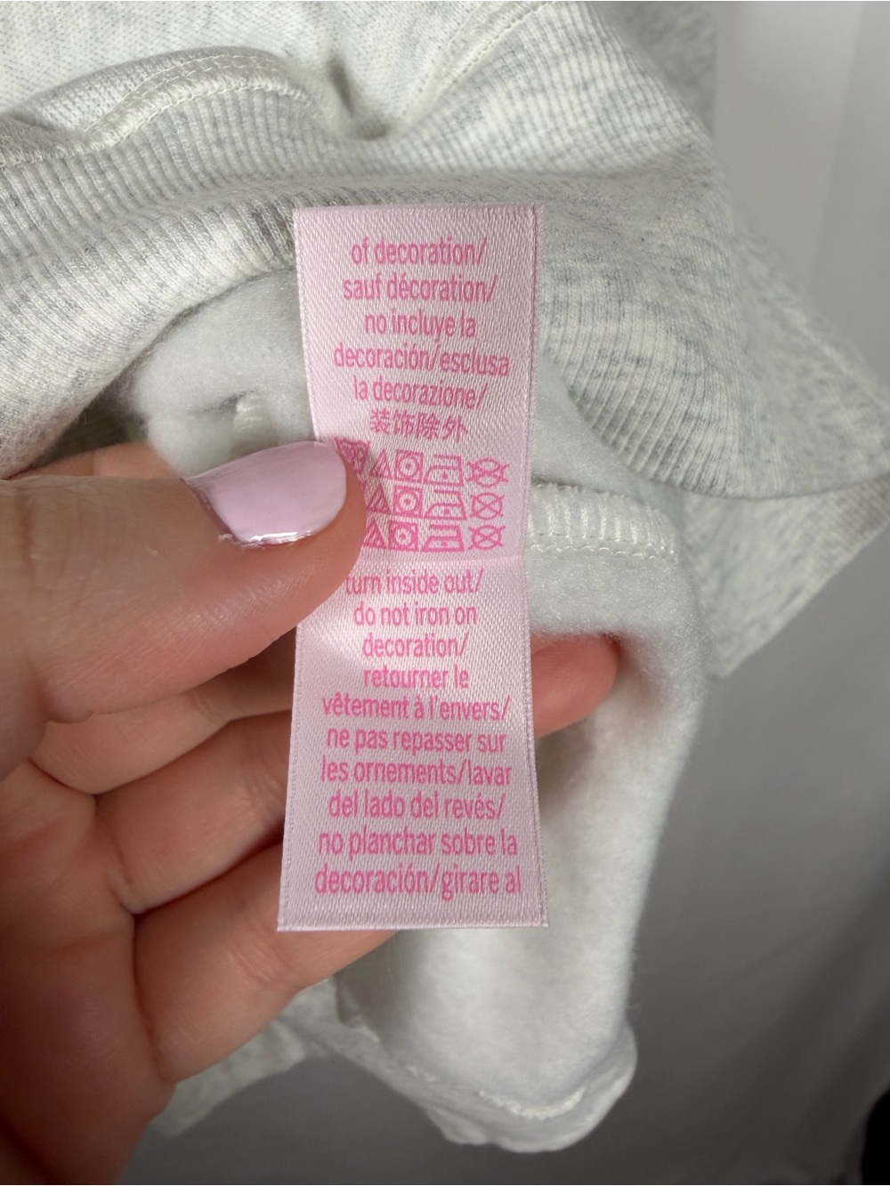 LoveShackFancy x VS Pink Oversized Crew Neck Sweatshirt Dress - Picture 6 of 8